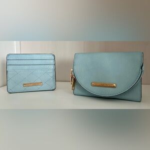 Poppy & Peonies Margaux wallet and Hold Me card holder in pale blue